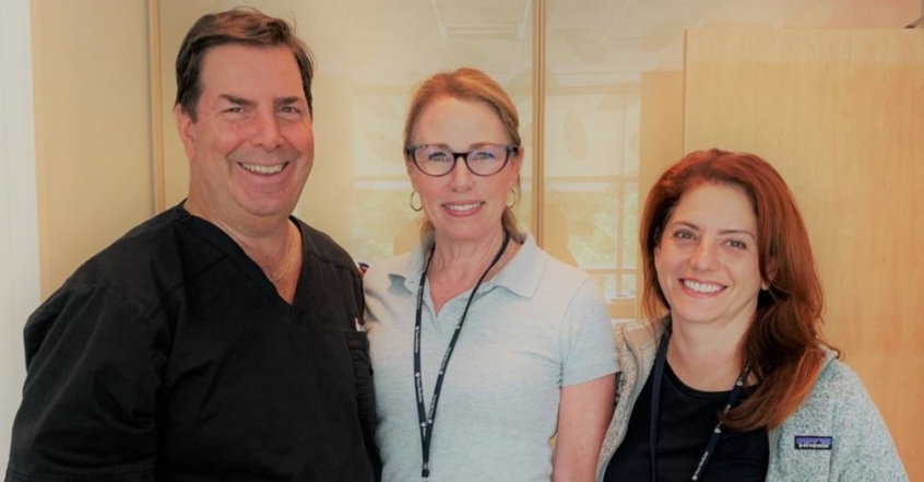 Theresa Urban with Penn primary care physician Lou DeStefano and clinical pharmacist Irene Blikh